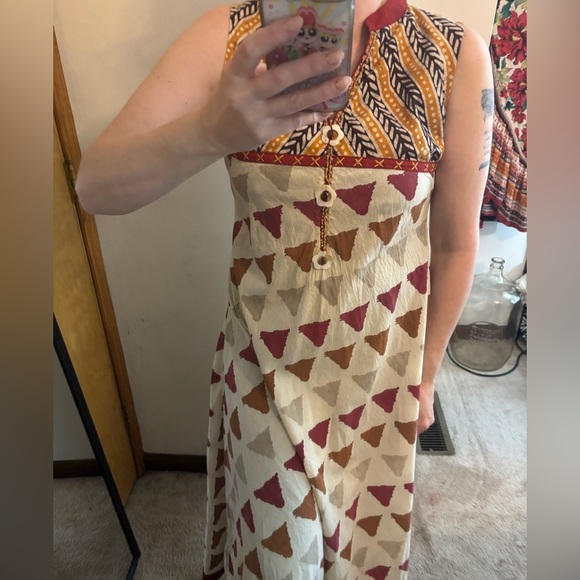 Zola Earthly Fashions Earth Tone Geometric Tunic Dress - Picture 8 of 10